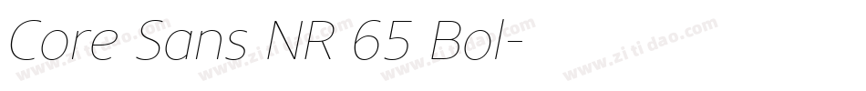 Core Sans NR 65 Bol字体转换